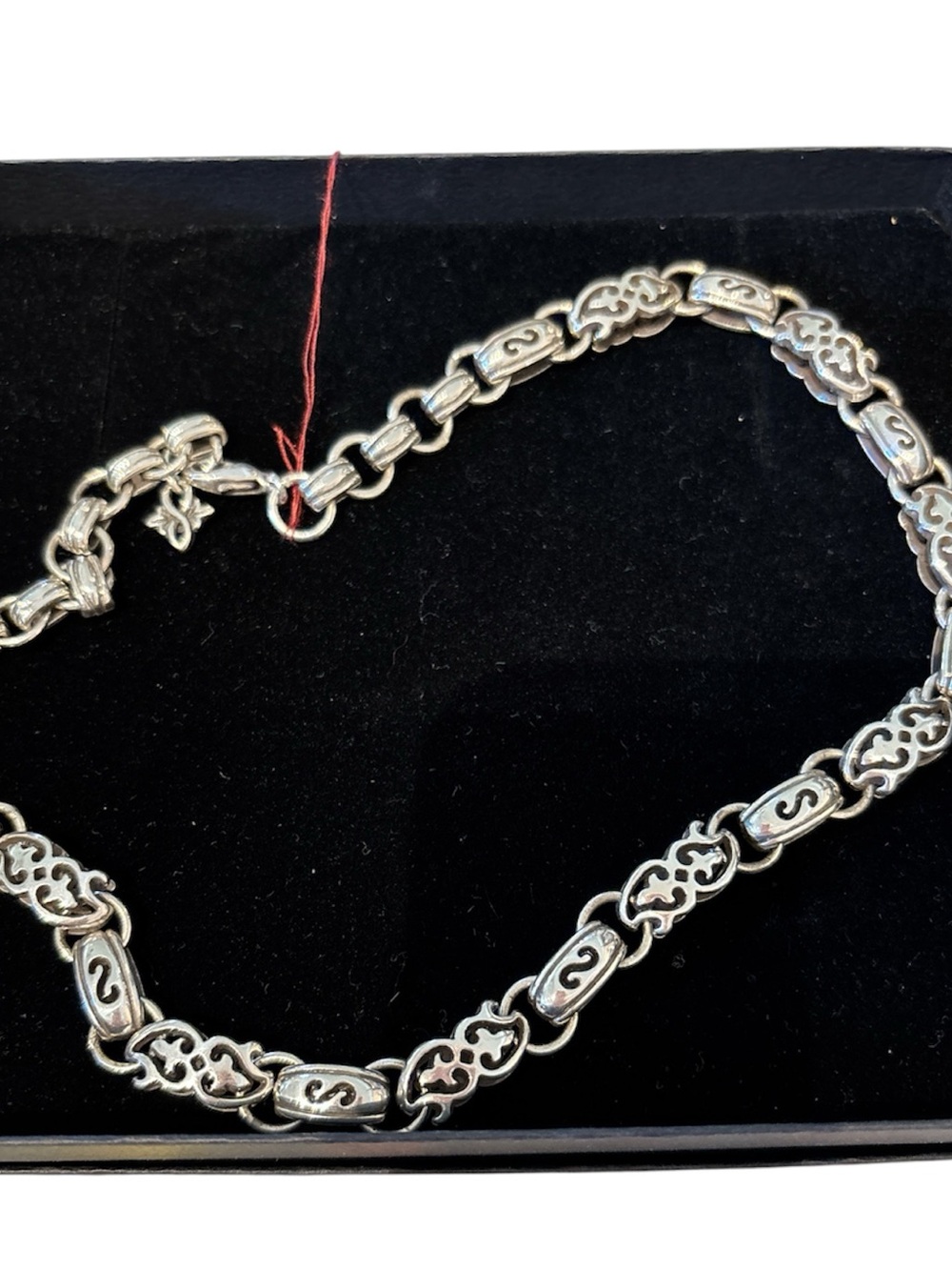Ornate Silver Link Necklace - Women's Statement Jewelry